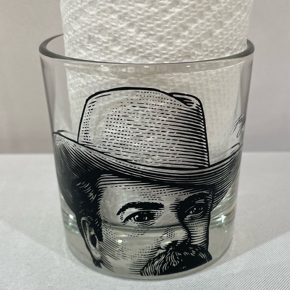 Jack Daniels Face Portrait Whiskey Old No. 7 3.25" Rocks Tumbler Drinking Glass